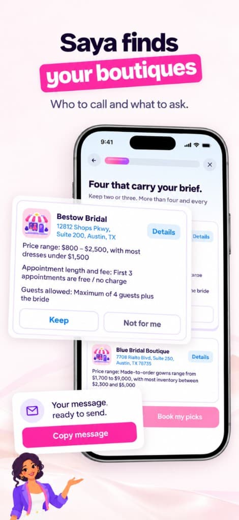 Saya app: Saya finds your boutiques